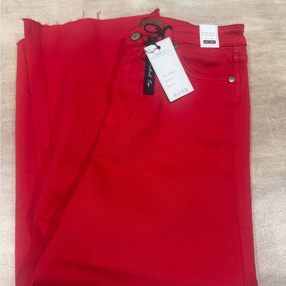 Judy Blue Women's Red Garment Dyed High Waist Jeans Size 9/29. New! - Picture 1 of 7